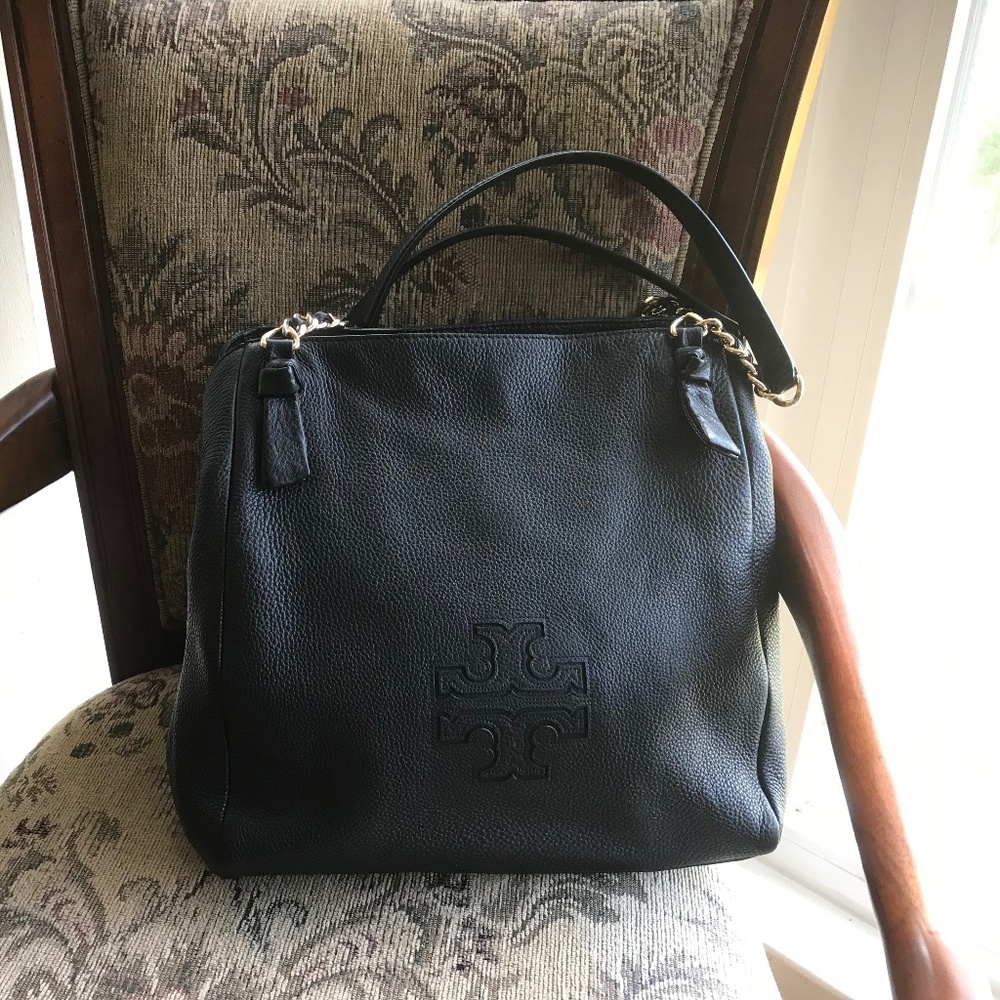 Tory Burch Black Harper Tote with Gold Chain NEW withOUT Tags